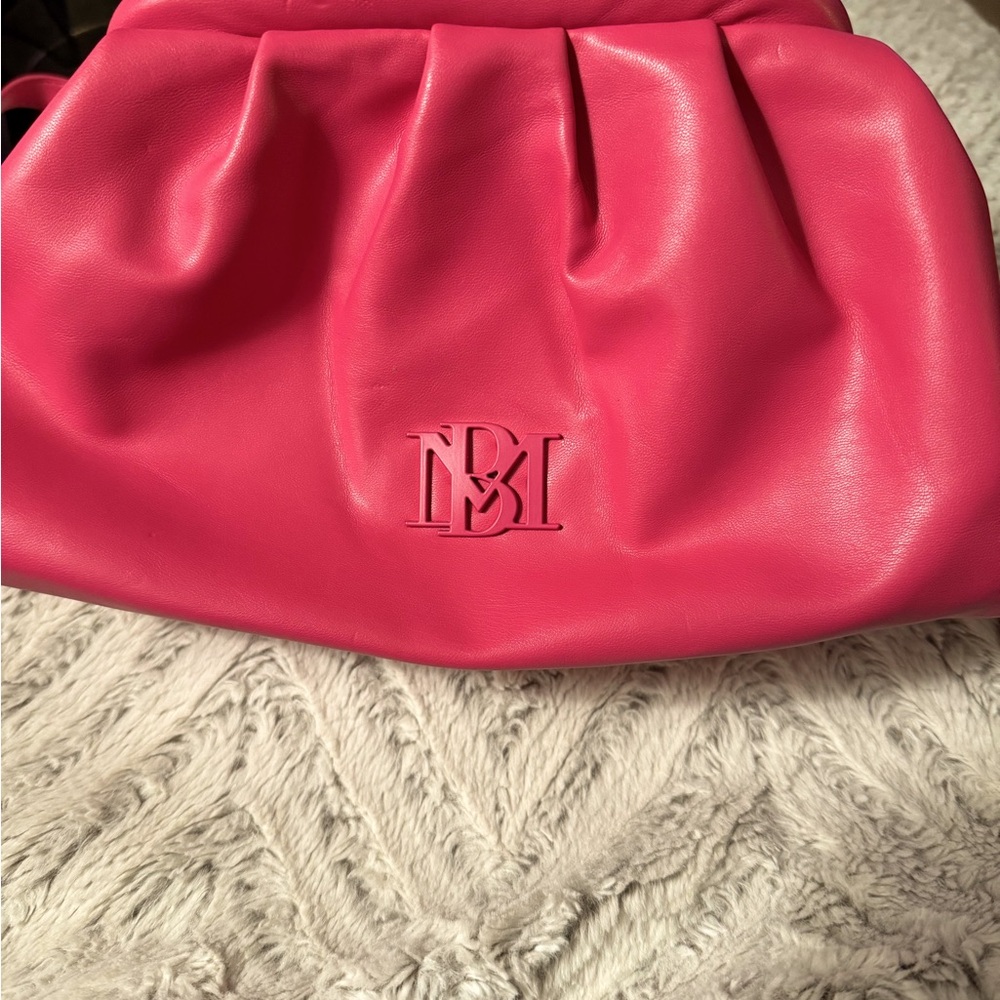 Badgley Mischka Pink Shoulder Bag with Luxurious Finish use as clutch or cross